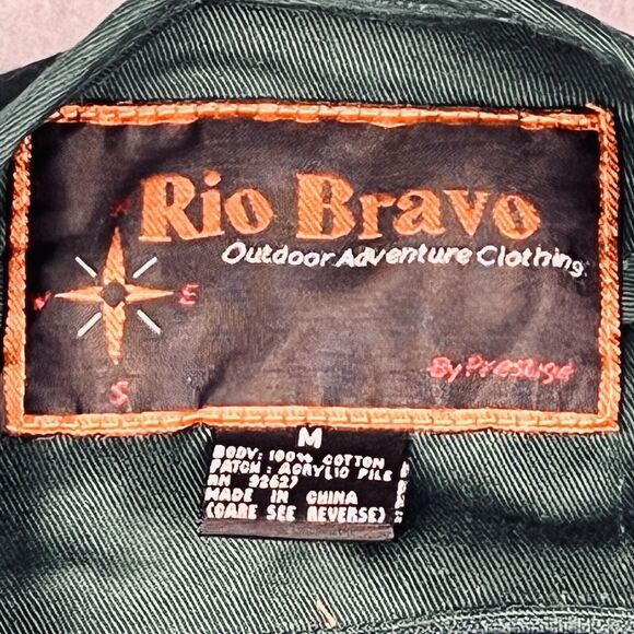 Rio Bravo Vest Mens M Green Cotton Multi-Pocket Utility Outdoor Fishing - Picture 13 of 16
